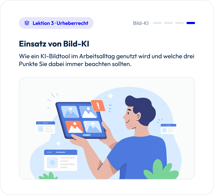 Kapitelansicht mit Lerninhalten